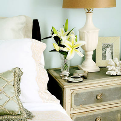 gray-dresser-blue-french-design-bed-side-night-stand-bed-room-decor ...